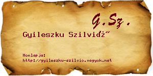 Gyileszku Szilvió névjegykártya
